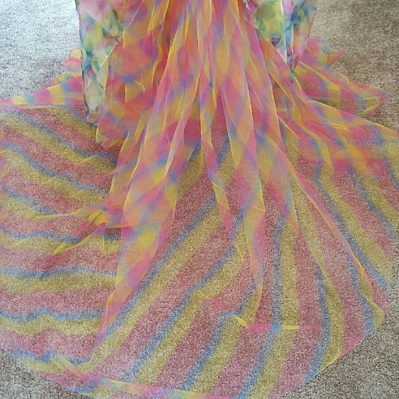 IRISA Multi Color Chiffon Tulle Wedding Gown - Picture 8 of 8